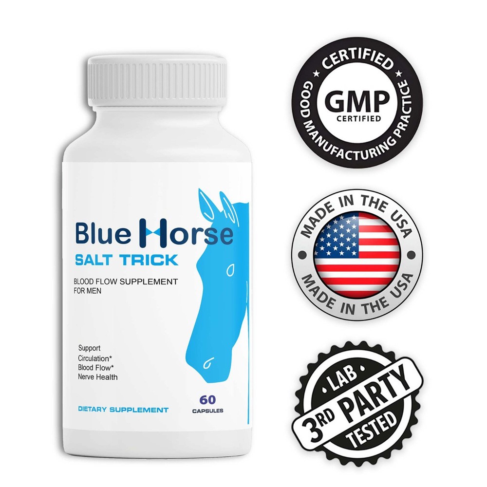 1/2/3 PACK Blue Horse Salt Trick – Our Best Blood Flow Supplement for Men