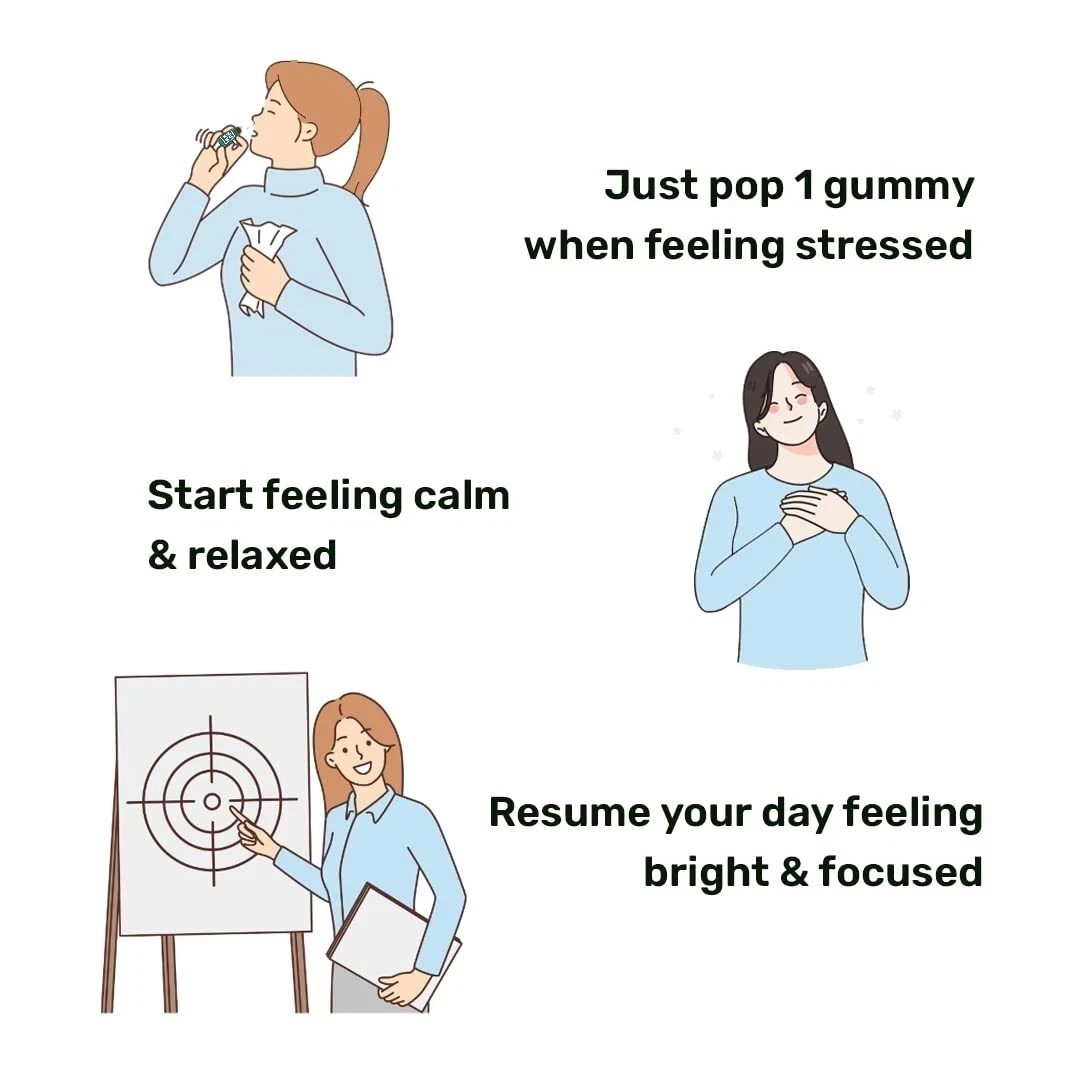 What’s Up Wellness Stress Relief Gummies – Anxiety & Sleep Support 30 Ct R942