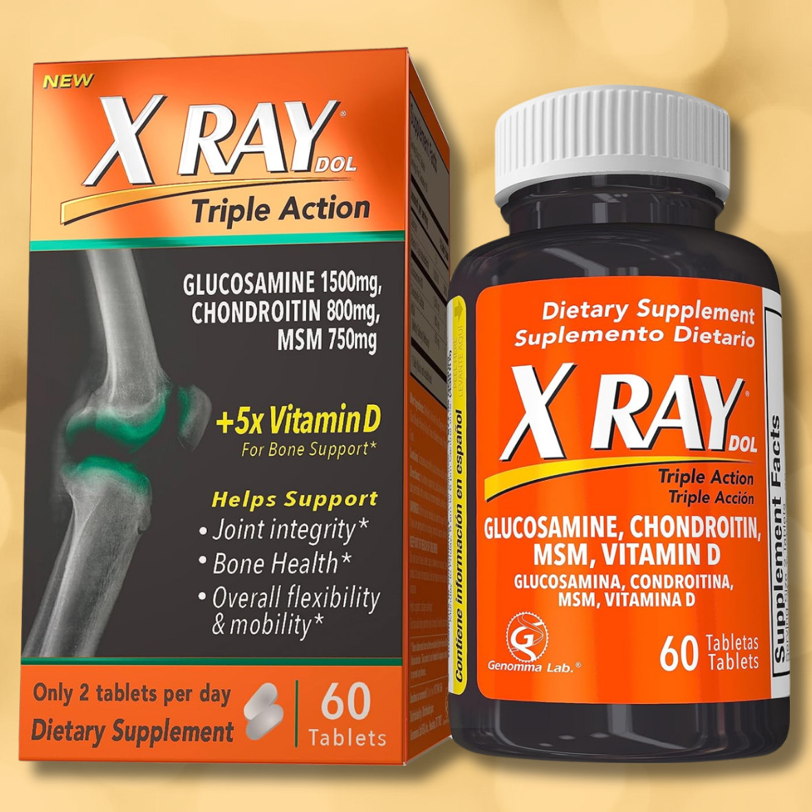 X Ray Dol Triple Action Joint Health Supplement with 5X Vitamin D Glucosami…