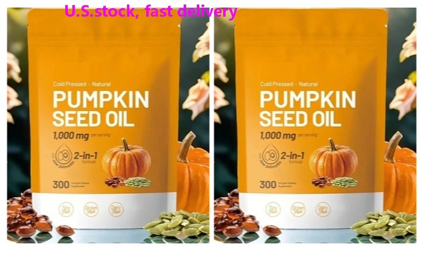 Pumpkin Seed Oil 1000mg with Saw Palmetto 2 Packs X 300 Softgels