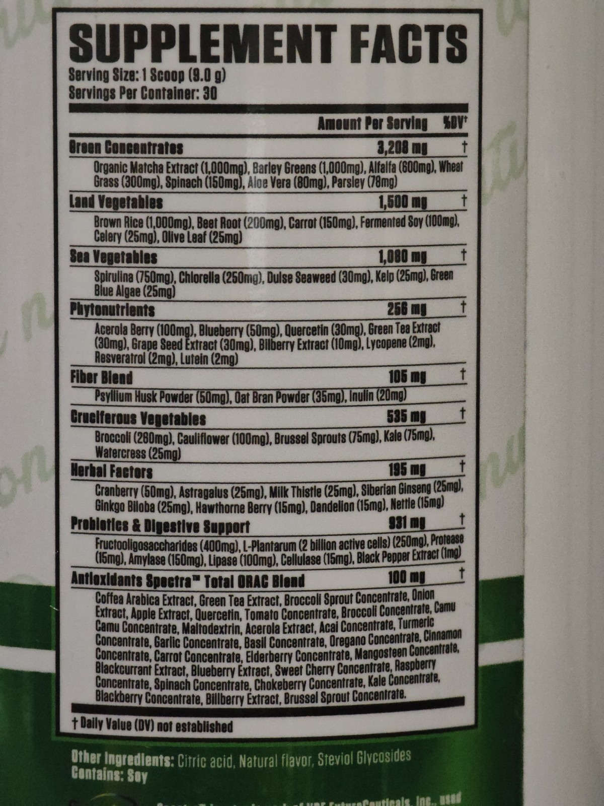 Essential Greens Phytonutrients Antioxidants TcNutrition 30 Serv Saskatoon Berry