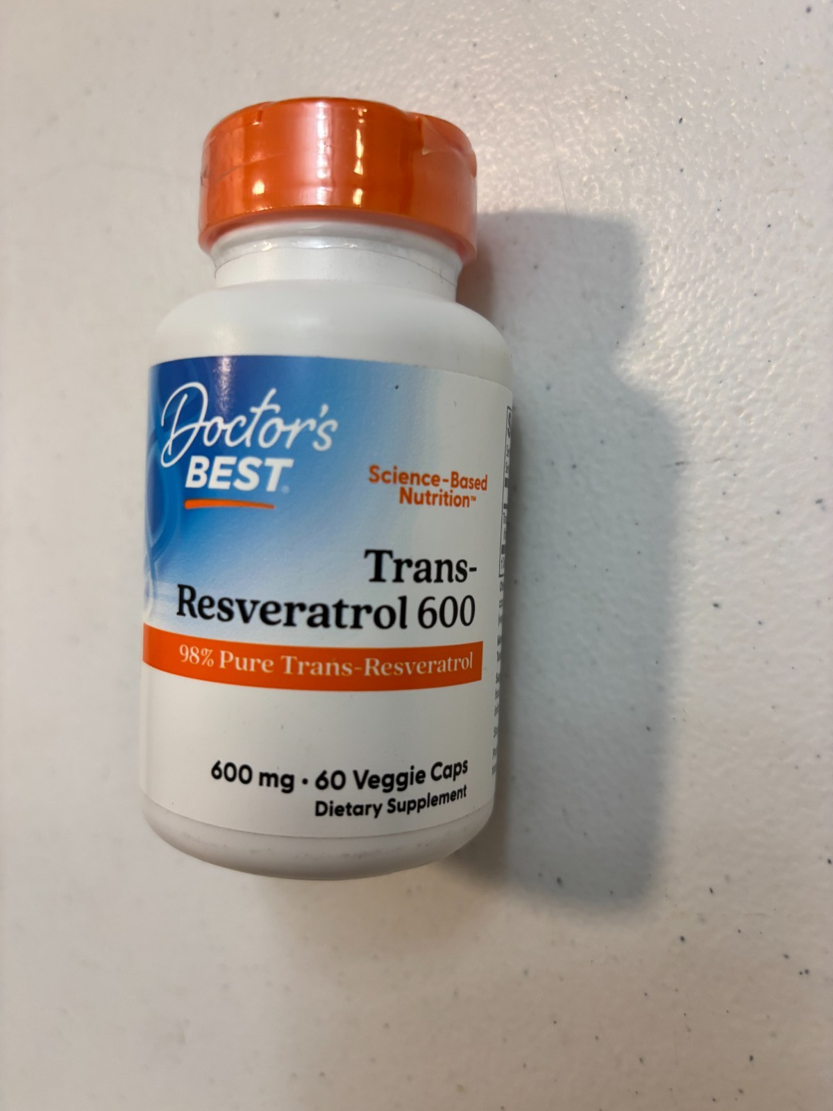 Doctor s Best Trans-Resveratrol 600 mg 60 Veggie Caps Gluten-Free, Soy-Free 1/28
