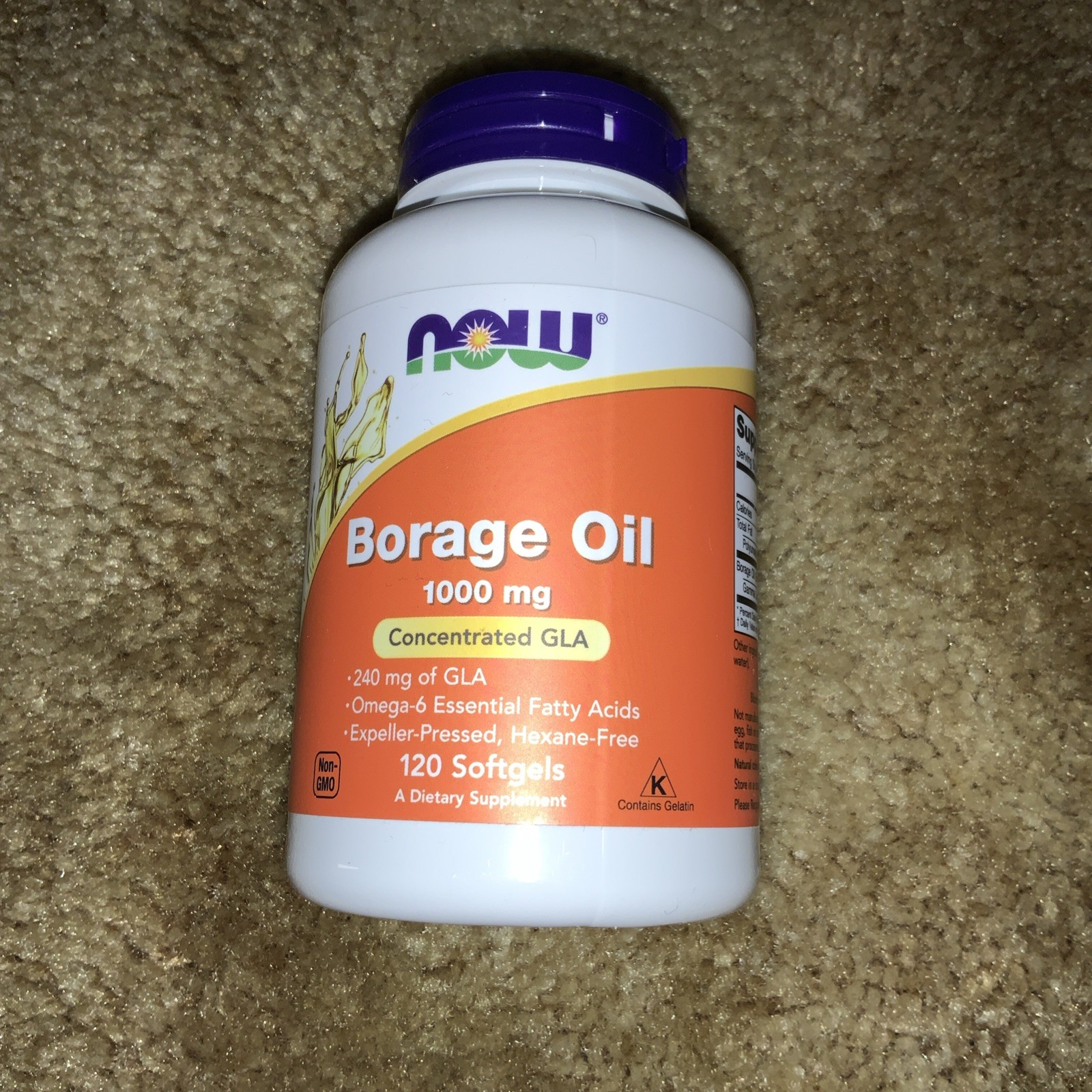 NOW FOODS Borage Oil 1000 mg 120 Softgels