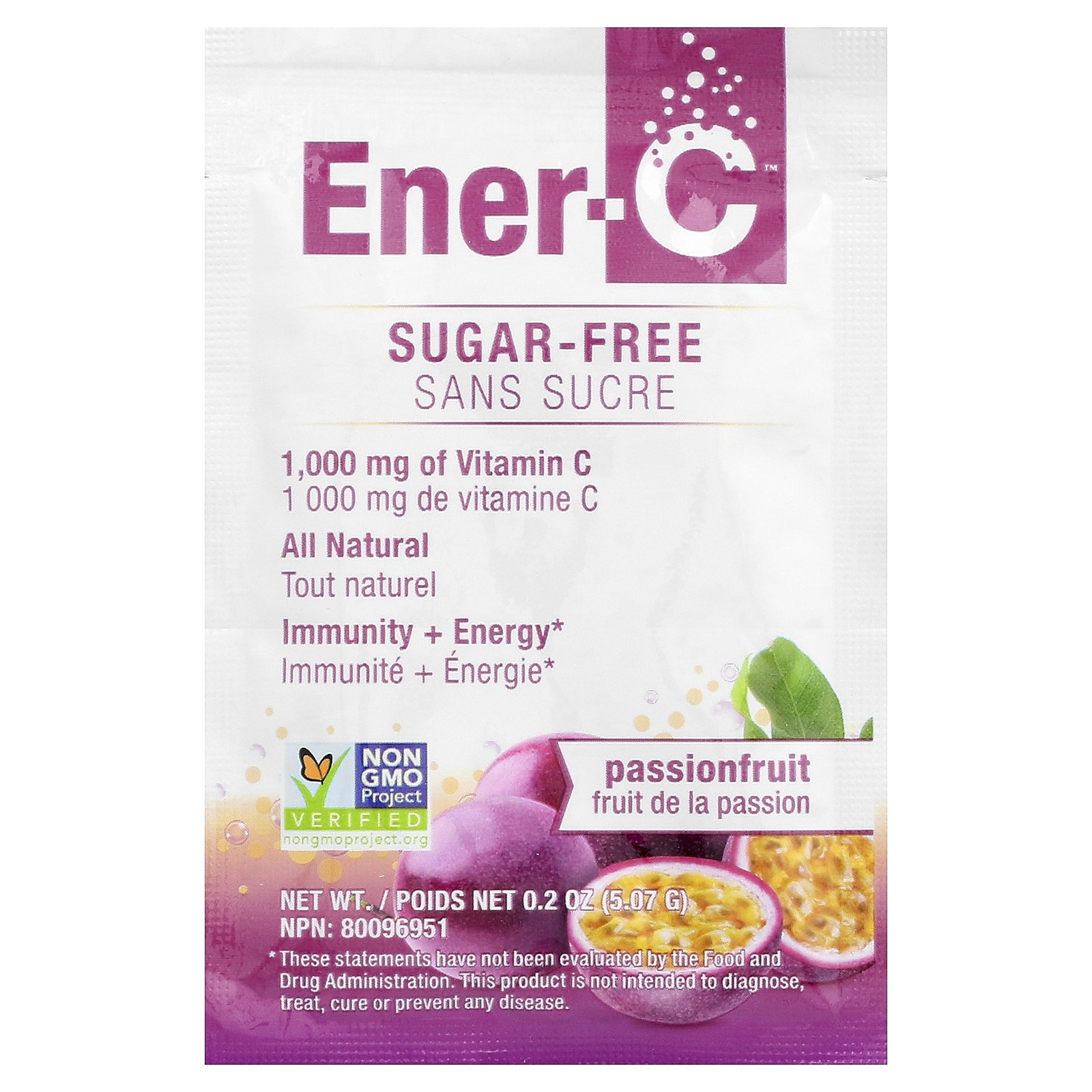 Vitamin C, Multivitamin Drink Mix, Sugar Free Passion Fruit, 1,000 mg, 30