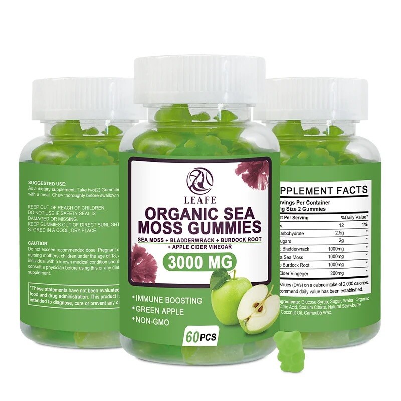 Organic Sea Moss Gummies 3000 mg – Sea Moss,Bladderwrack,Burdock Root USA