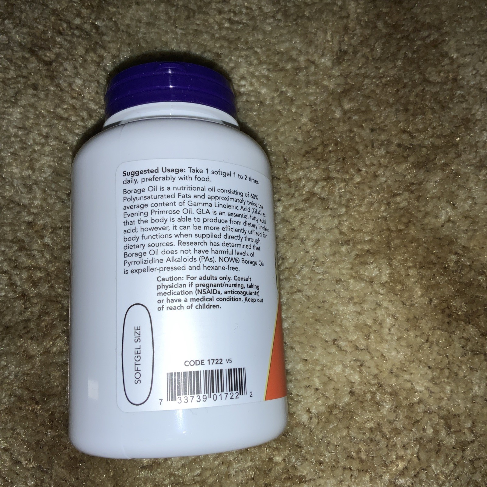 NOW FOODS Borage Oil 1000 mg 120 Softgels