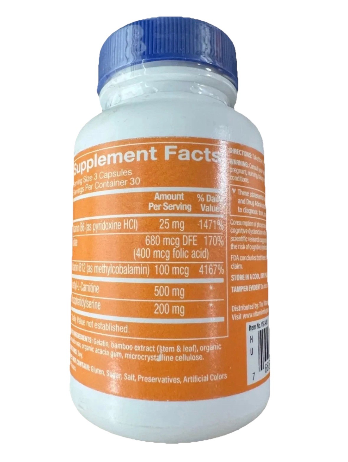 2x Vitamin Shoppe “Brain Sharp” 90 Capsules Lot Of 2 – BB 8/2026 Free Shipping!