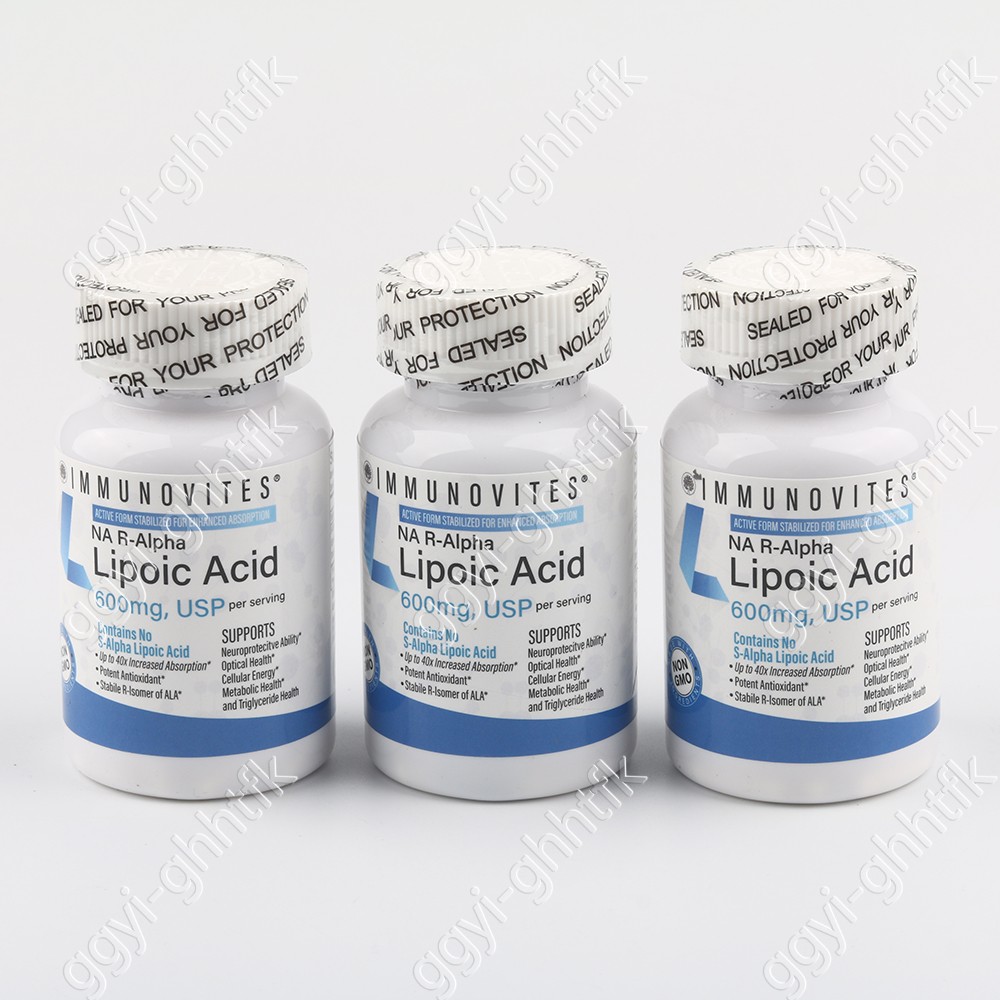 IMMUNOVITES Stabilized R-Alpha Lipoic Acid ((True)) 600mg per Serving ,EXP4/2028