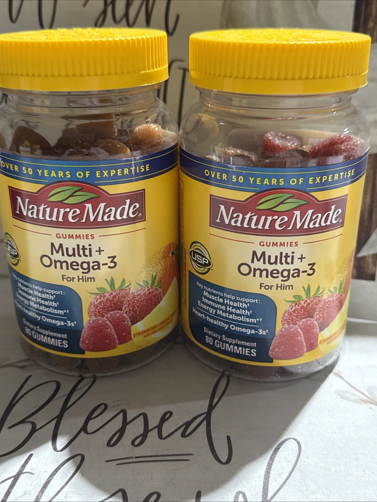 Nature Made Multi + Omega-3 For Him Gummies 160 Count (2 Pack) Exp 06/26