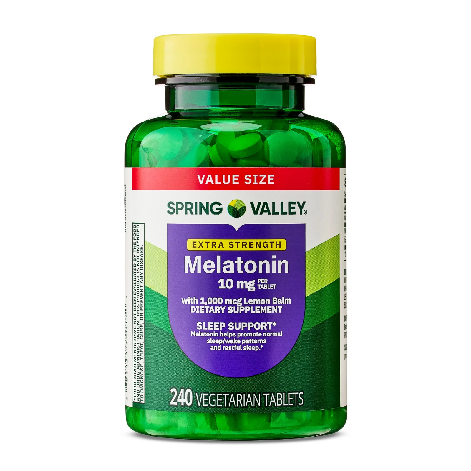 Spring Valley Extra Strength Melatonin Tablets Dietary Supplement 10 mg, 240 Ct