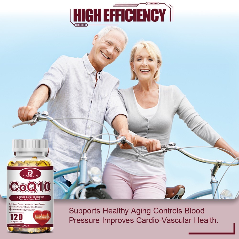 CoQ10 200mg Softgels, Dietary Supplement for Heart Health Support, 120 capsules