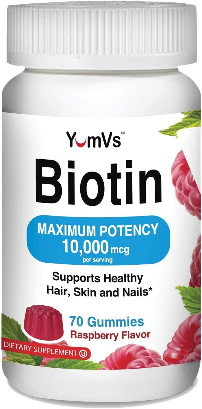 Gomitas de Biotina Vitaminas Para La Caida Del Cabello Evita La Perdida De Pelo