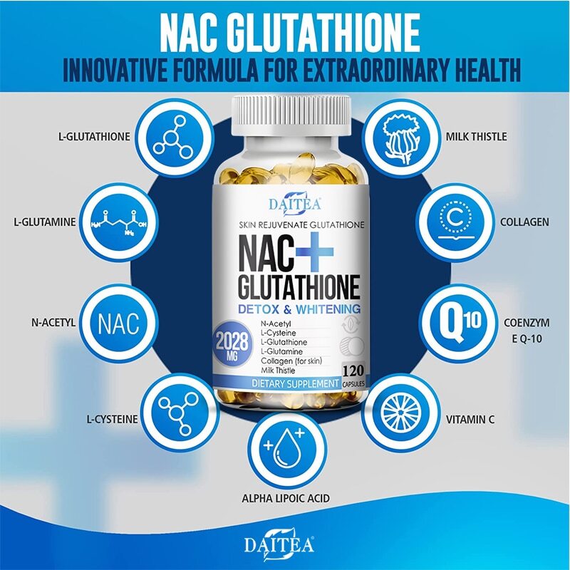 Glutathione supplement,120 capsules,brightens skin ,Anti-aging, support nails.