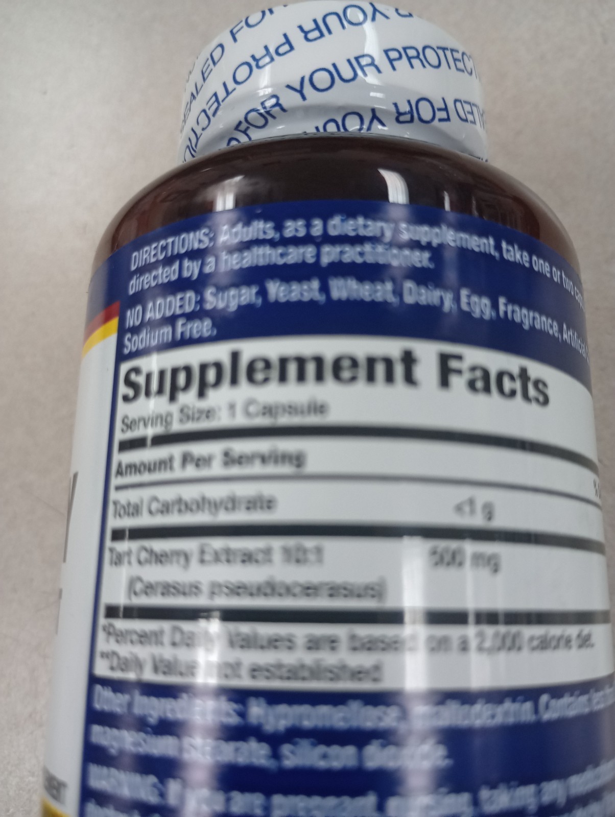 Basic’s Tart Cherry 500mg Caps – 90ct