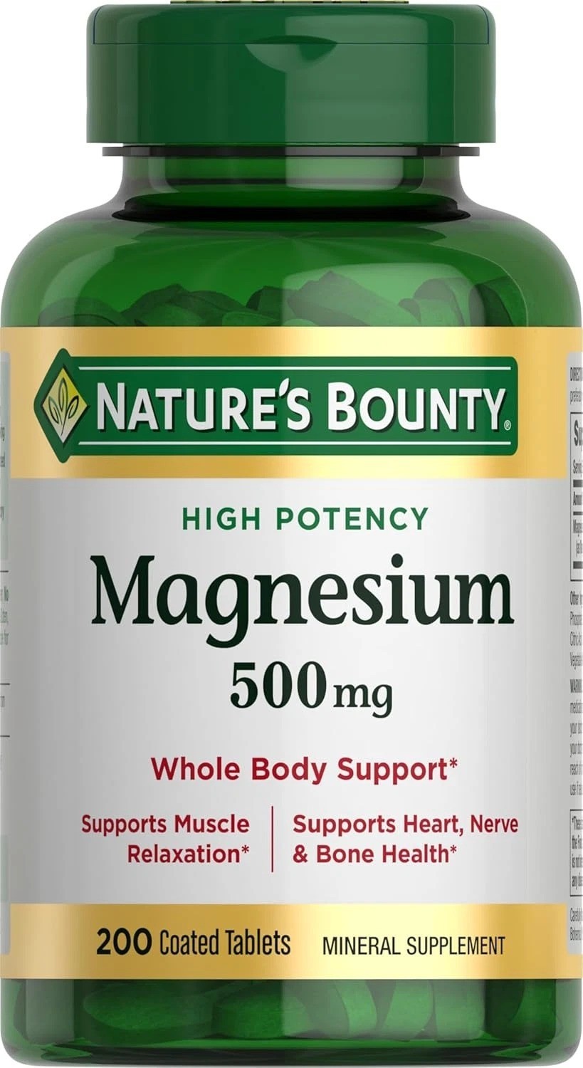 Magnesium, Bone and Muscle Health, Whole Body Support, Tablets,500 Mg,200 Ct-USA