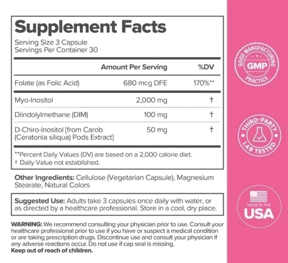 FLO Ovarian Support Vitamin 90 Vegan Capsules Dietary Supplement Hormone Balance