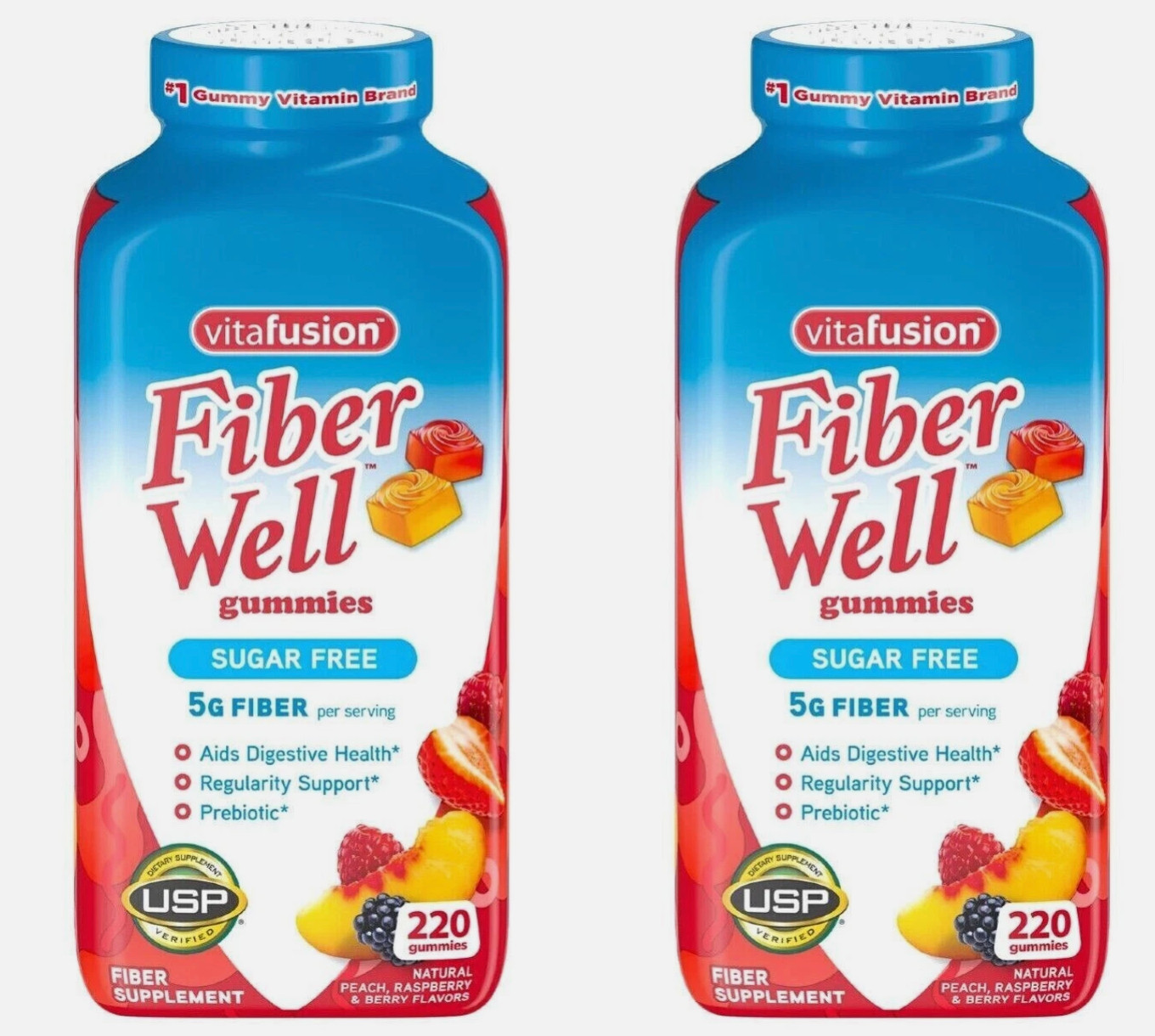 2-Pack Vitafusion Fiber Well Gummies (220 Ct.)