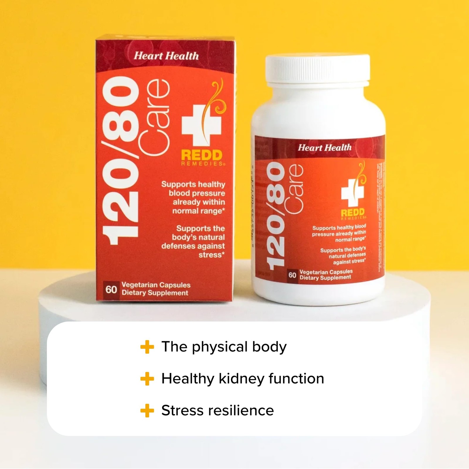 , 120/80 Care, Heart Health and Natural Blood Pressure Support, 60 Vegan Caps…