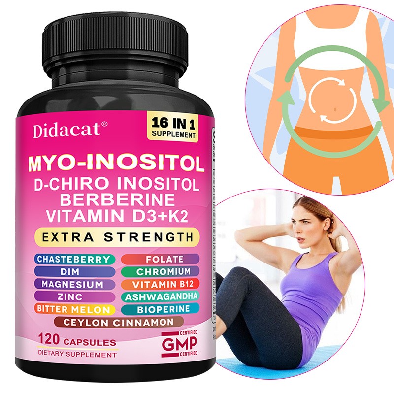 Myo Inositol D-Chiro Inositol Vitamin D3+K2 Women’s Health Bone 120 Capsules