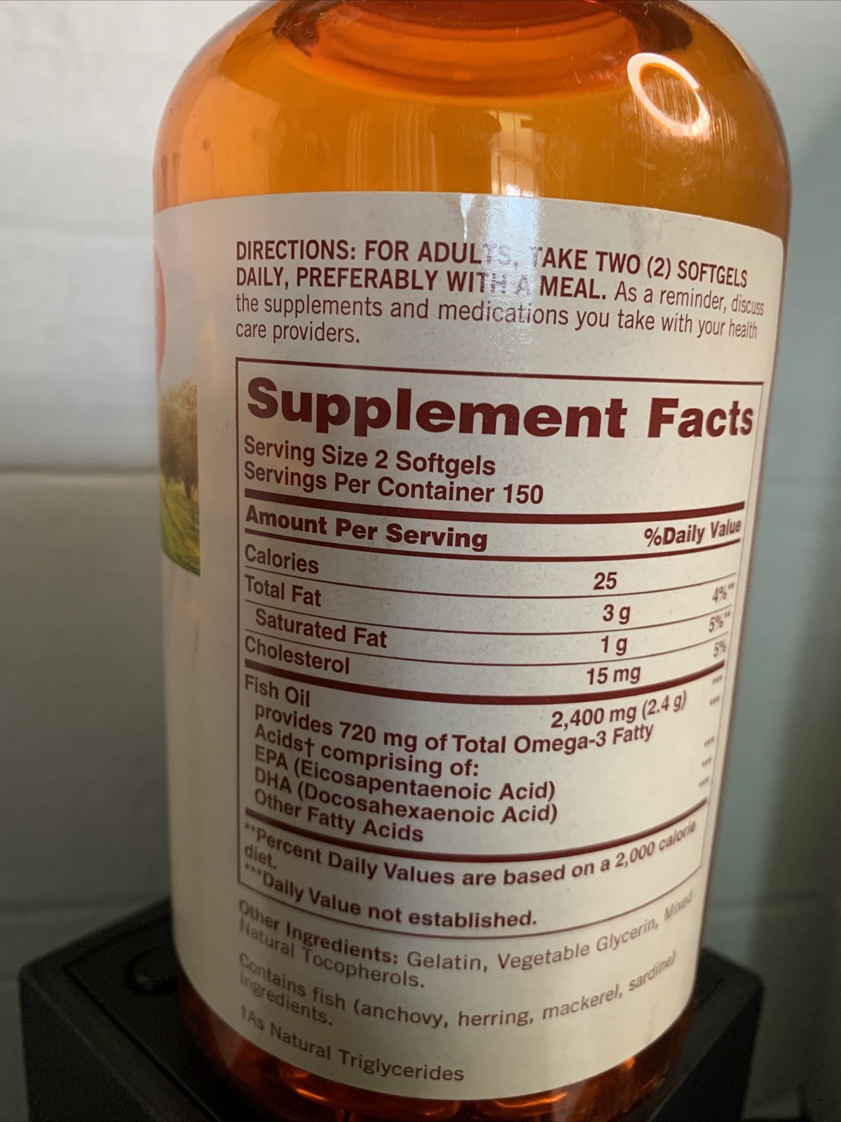 Sundown Fish Oil 1200 mg, 300 Softgels