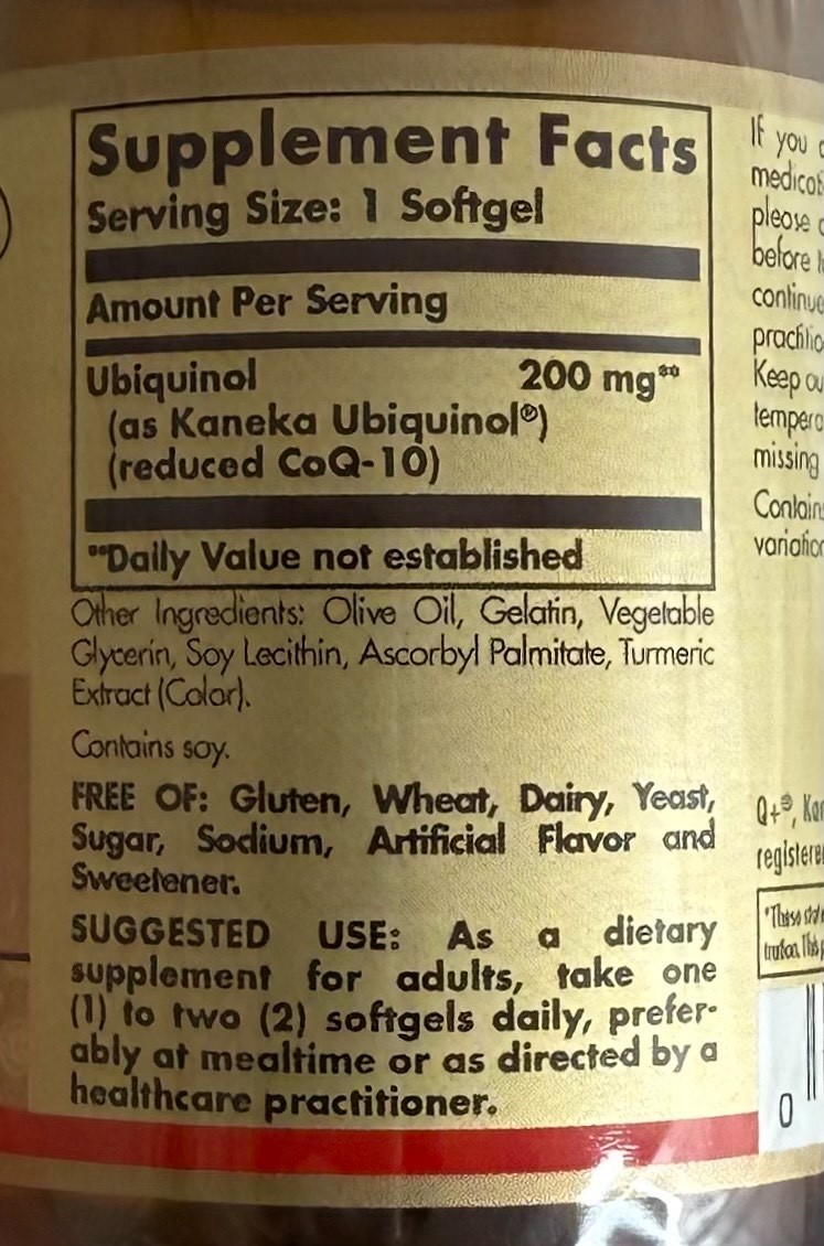 Solgar Ubiquinol 30 Softgels Dietary Supplement 200mg EXP: 11/26 (New/Unused)