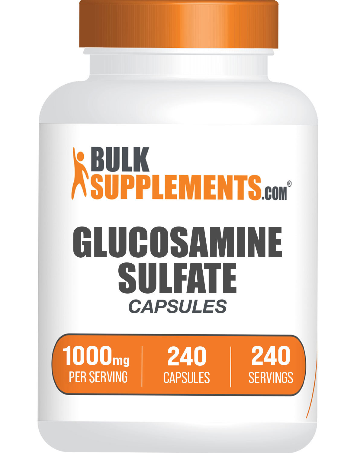 BulkSupplements Glucosamine Sulfate 240 Capsules – 1000mg Per Serving