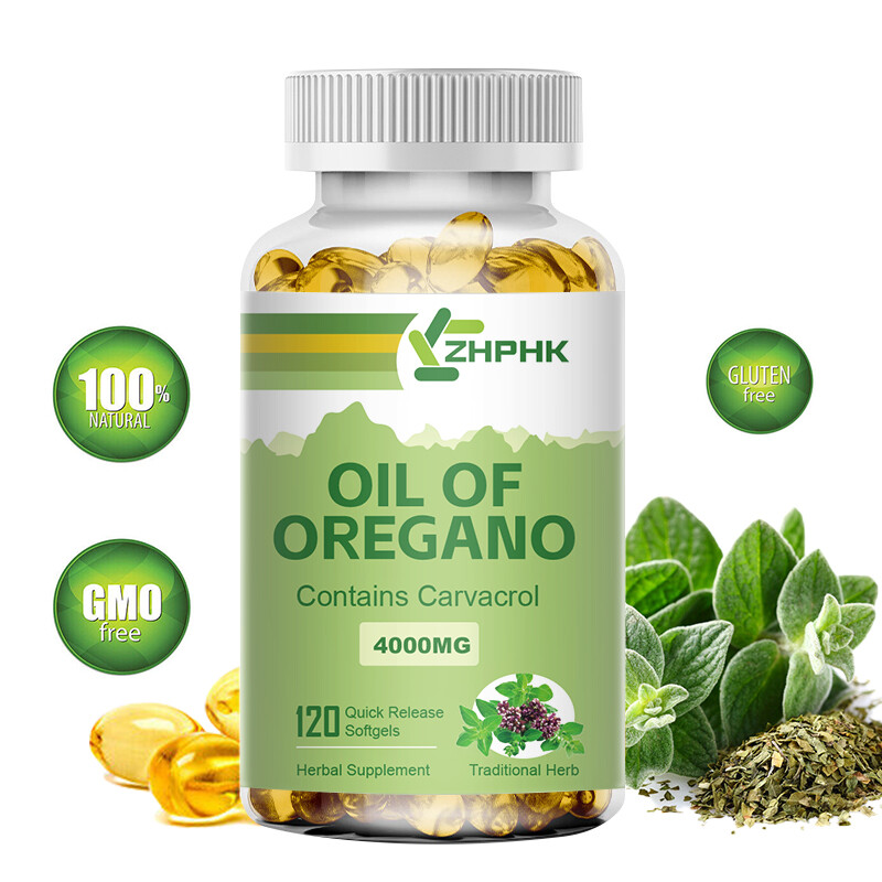 120pcs Oil of Oregano – Carvacrol, Support Digestive, Respiratory, Joint Health