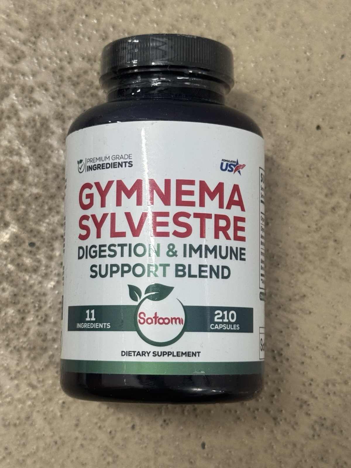 SATOOMI GYMNEMA SYLVESTRE Digestion & Immune Support Blend 210 Capsules Exp 3/27