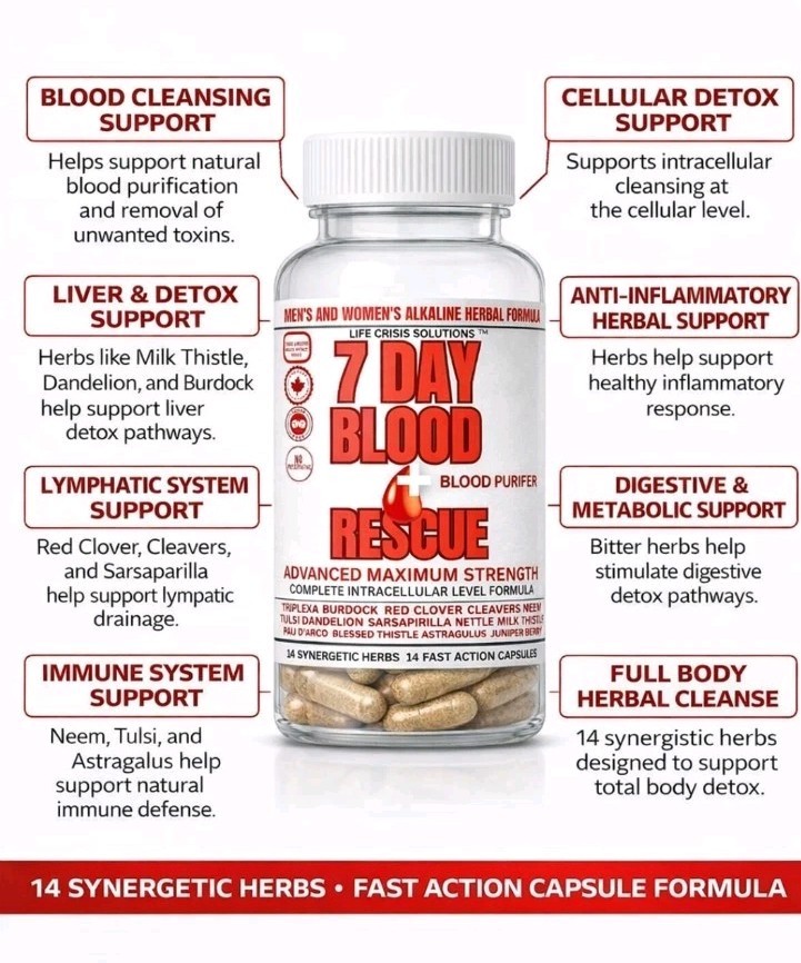 7 DAY ADVANCED BLOOD PURIFER CAPSULES-CHRONIC DISEASES MASTER HERBALIST FORMULA