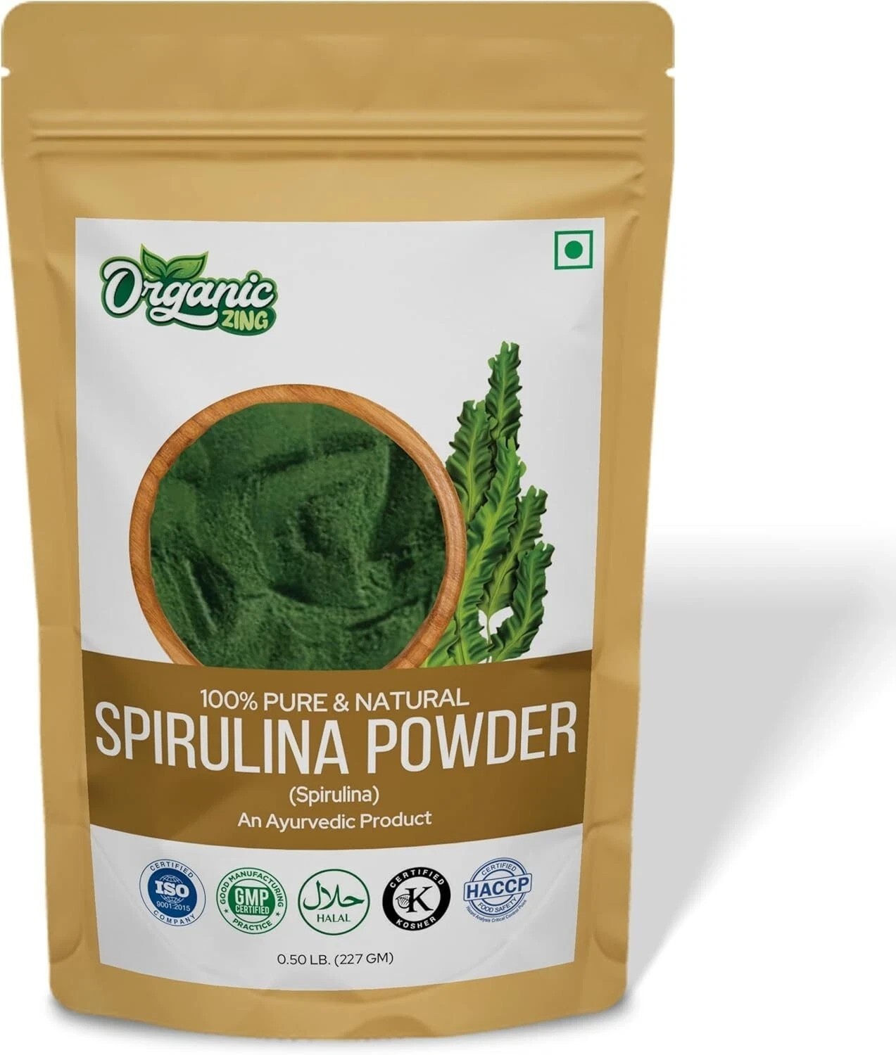 Organic Zing Spirulina Powder | Natural Protein Supplement | Pure – 227 t412