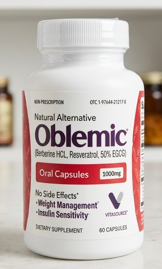Vitasource Oblemic Weight Management Supplement 1000mg 60 Capsules | Free Ship