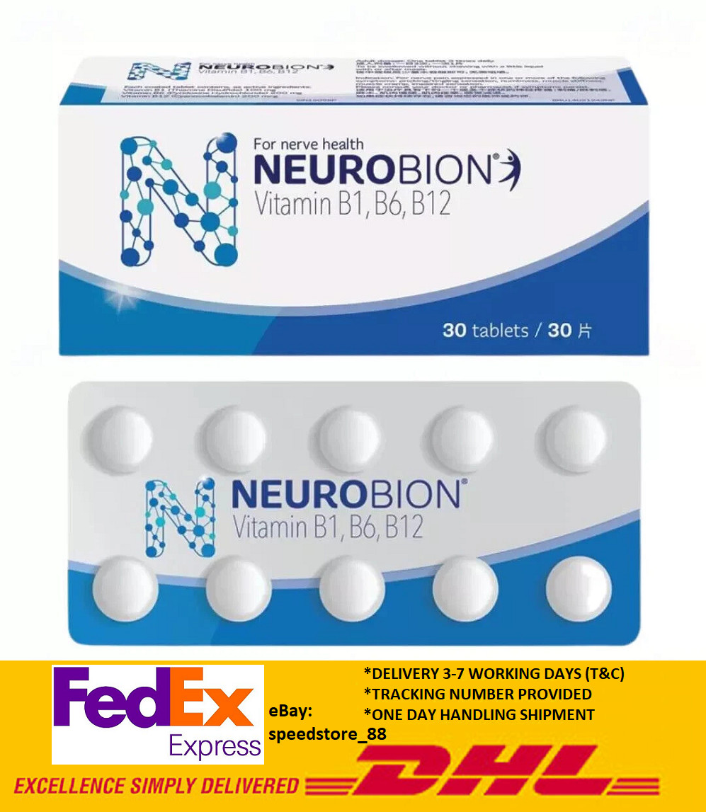 4 X 60’s Neurobion Vitamin B1, B6, B12 for Nerve Relief Numbness & Tingling