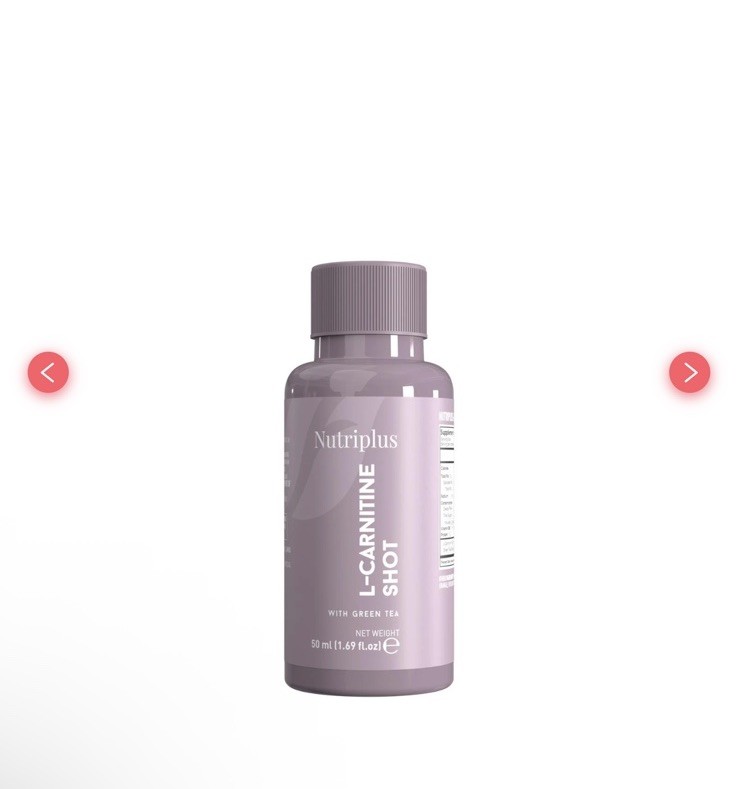 Nutriplus L-Carnitine Shot with Green Tea 15x50ml Free Shipping Worldwide