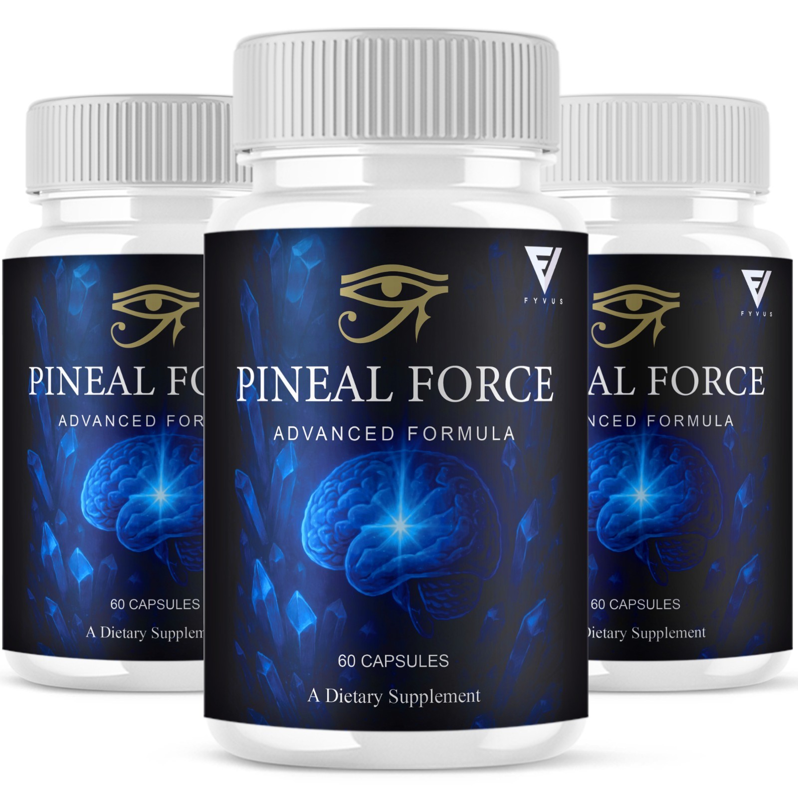 (3 Pack) PinealForce Premium Health & Wellness Supplement Pills (180 Capsules)