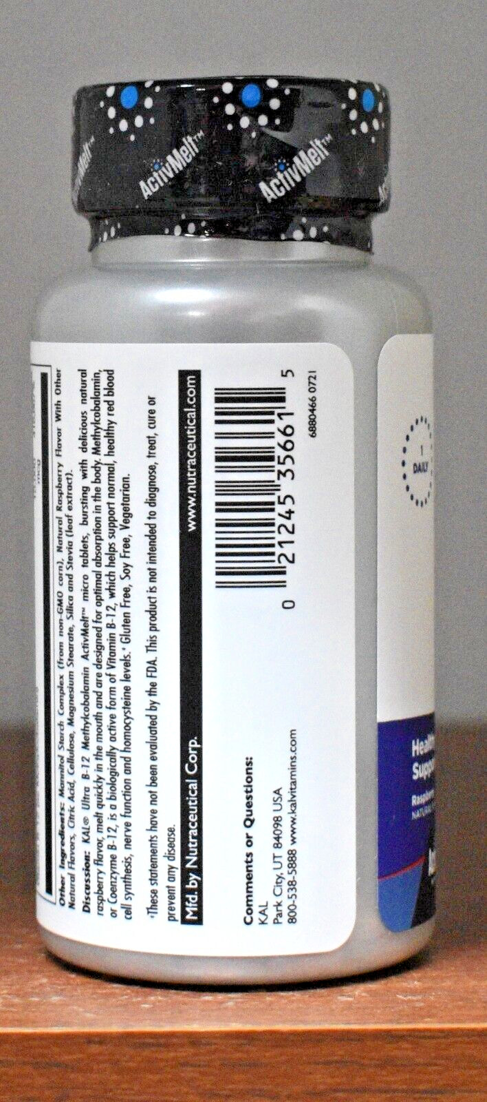 KAL Ultra B-12 Methylcobalamin 30 Micro Tablets 10,000 mcg Raspberry 10000mcg