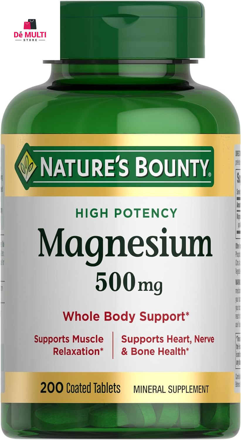 Nature’s Bounty Magnesium Supplements 500 Mg 200 Count