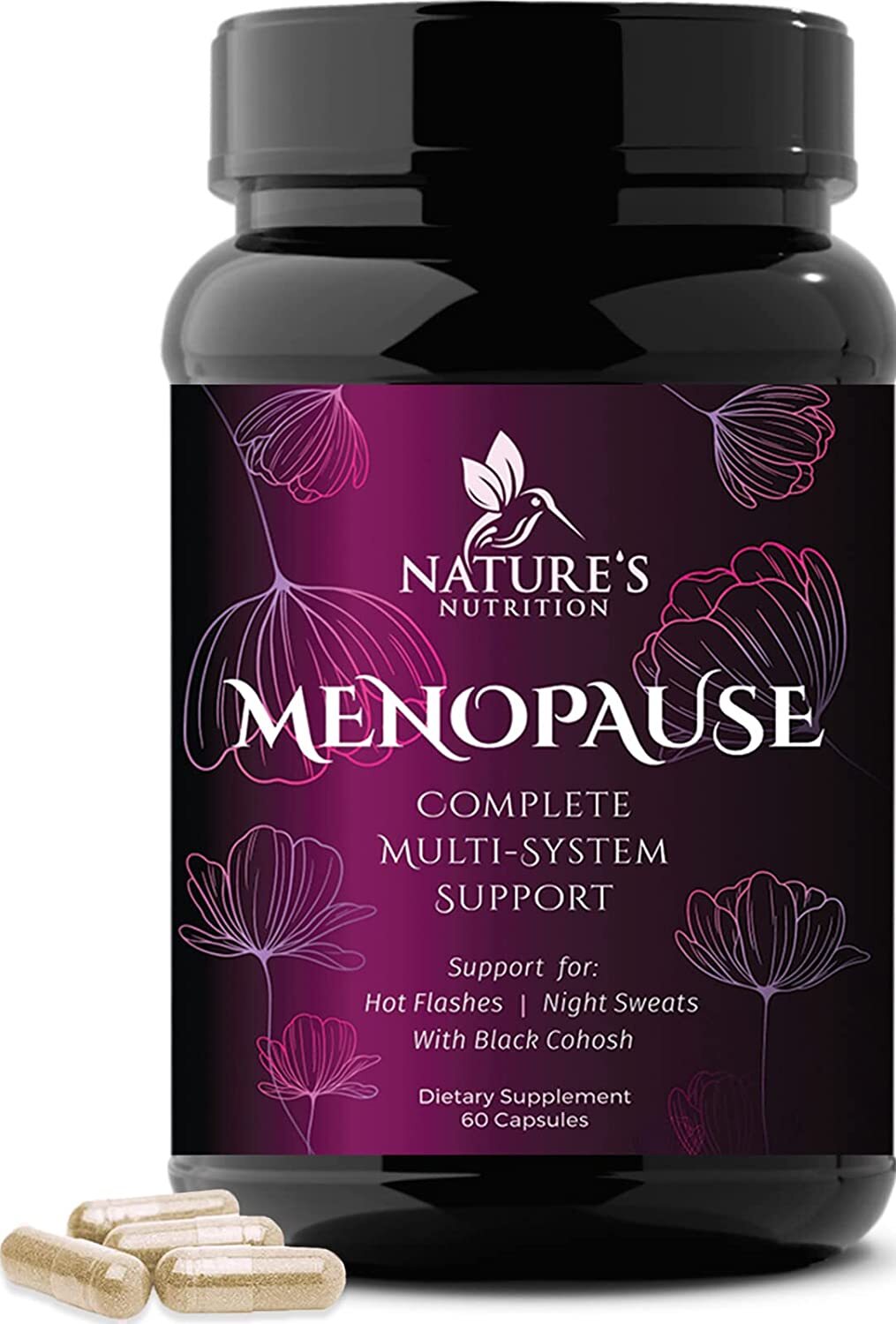 Menopause Support Supplement Highest Potency 1256mg Hot Flash Relief for Women
