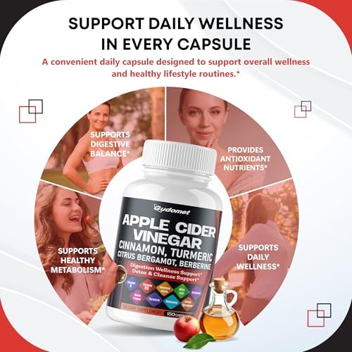 Apple Cider Vinegar Ceylon Cinnamon Turmeric Odorless 150 count (pack of 1)