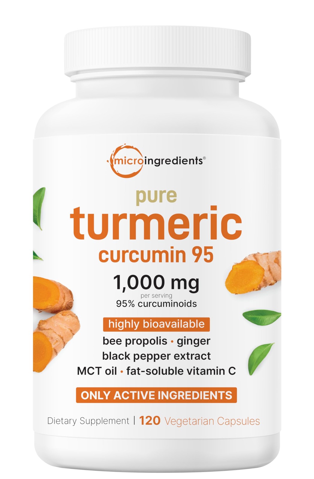 Turmeric Curcumin Supplement 1,000mg, 120 Veggie Capsules | 95% Curcuminoids …