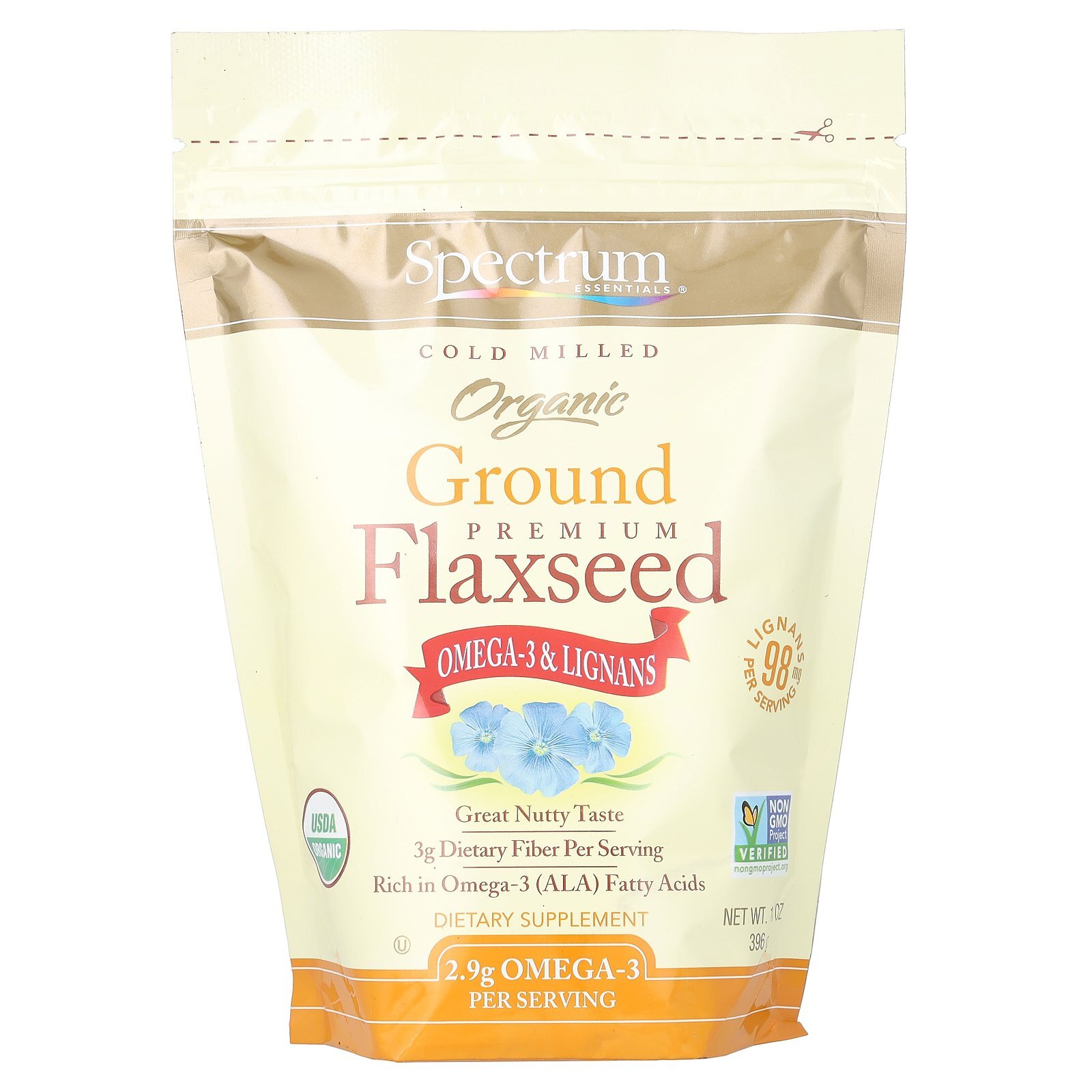 Organic Ground Premium Flaxseed, 14 oz (396 g)