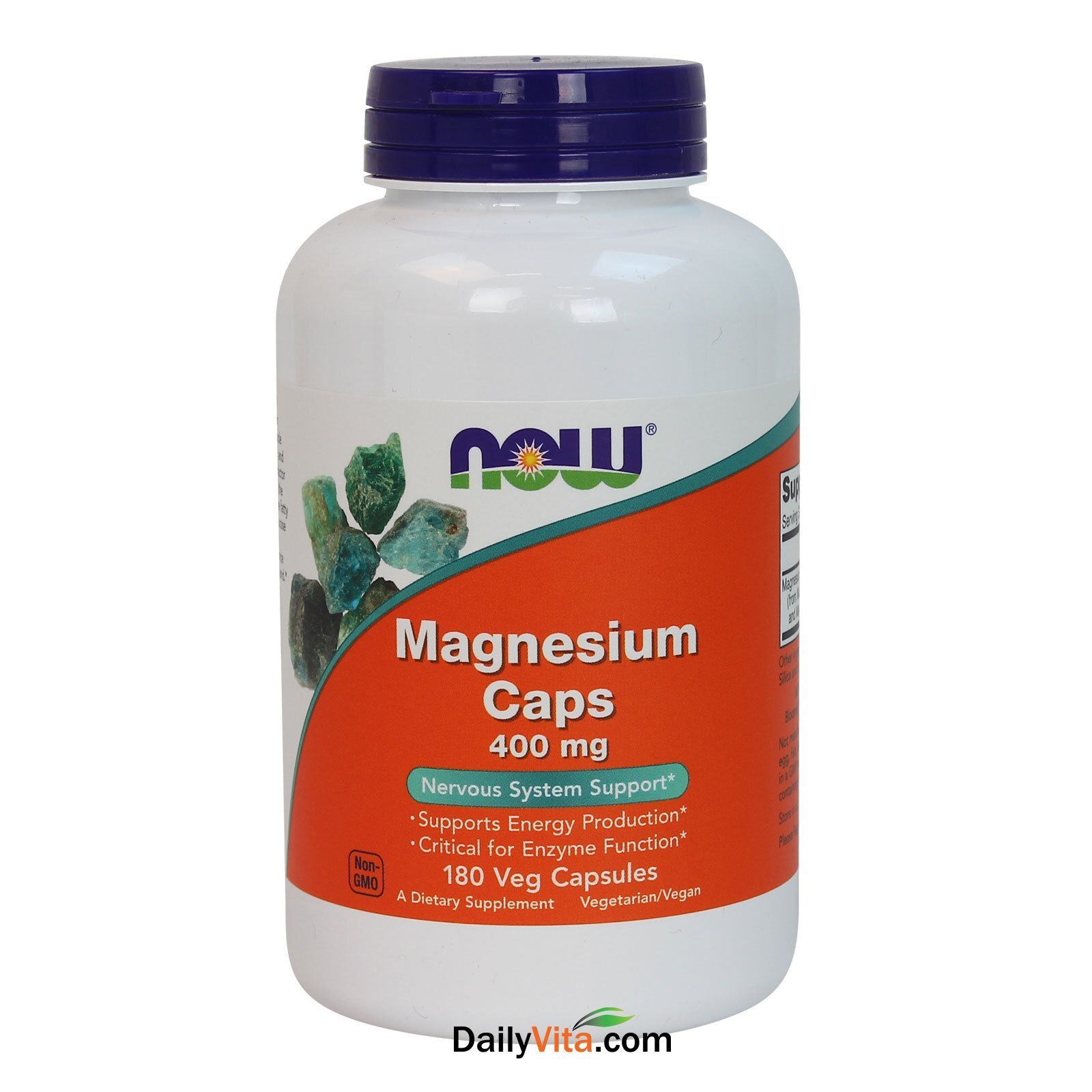 NOW FOODS Magnesium 400 mg 180 Veg Capsules