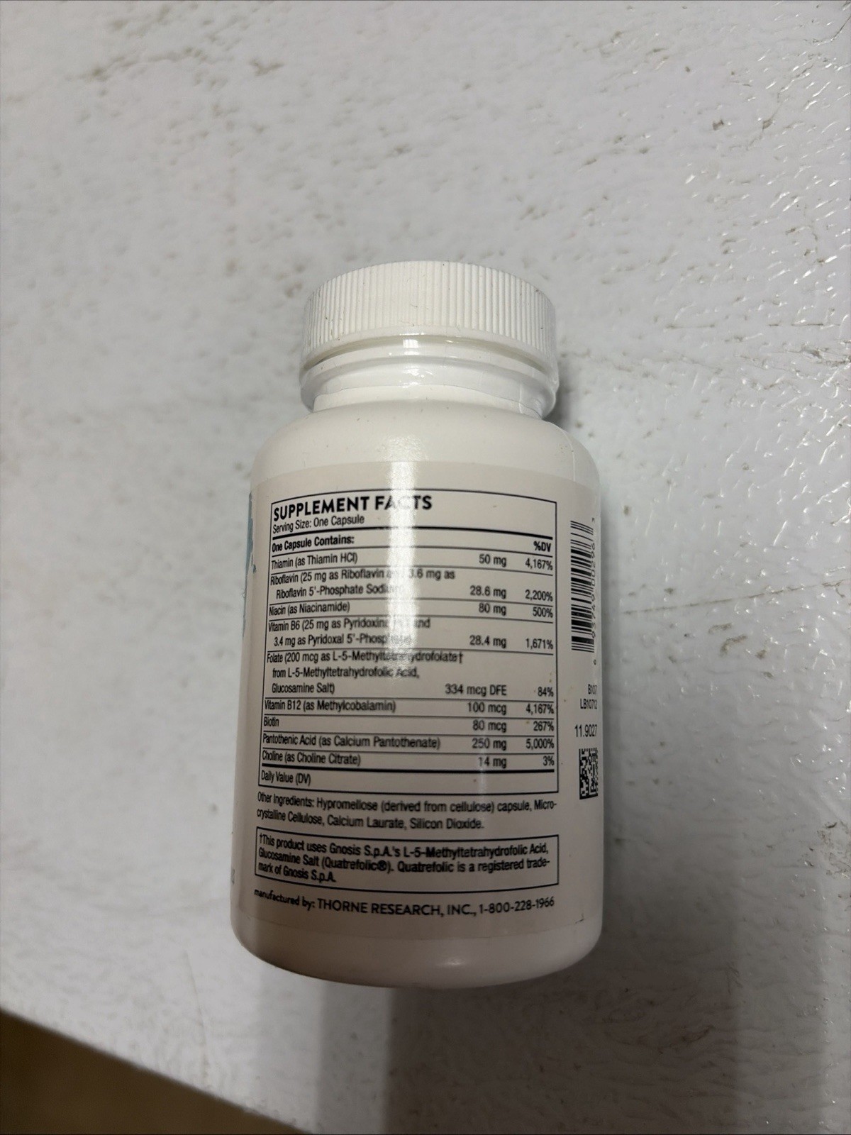 Thorne Basic B Complex 60 capsules Exp 10/2028