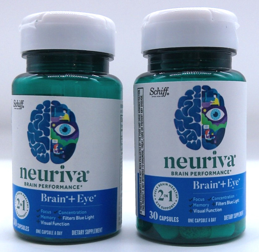2Pk- Schiff Neuriva, 60 Capsules Total, Exp. 3/27 & Better