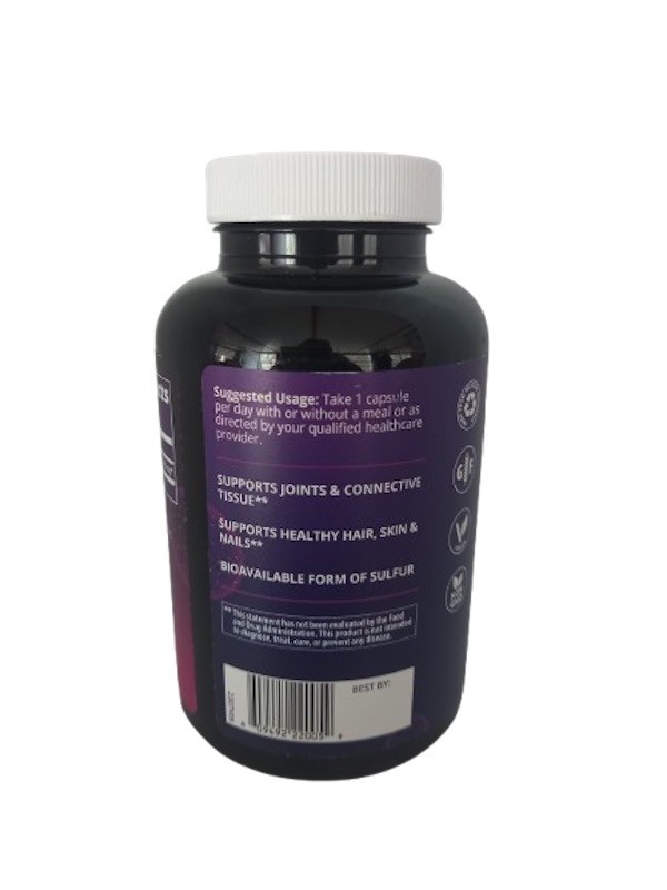 MRM Nutrition MSM 1000mg Joint Health Hair Skin Nails GF Vegan 120 capsules
