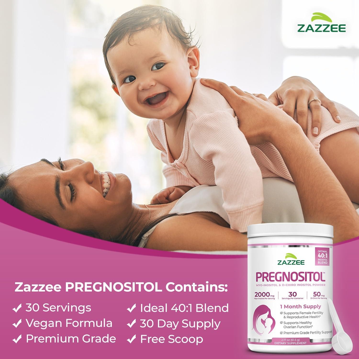 PREGNOSITOL Powder, 30 Day Supply, Myo-Inositol and D-Chiro-Inositol 40:1 Ratio