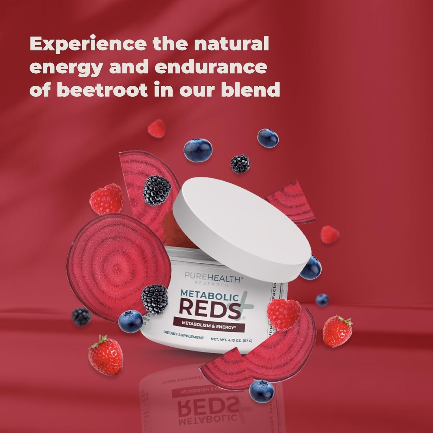 PUREHEALTH RESEARCH Reds Superfoods Powder ,Only 10 Calories Fruit and Vegetable