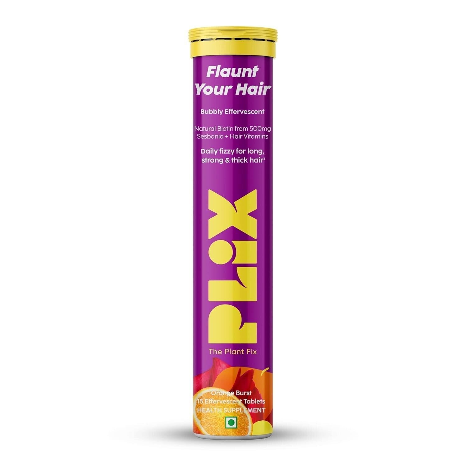 PLIX – THE PLANT FIX Heavenly Hair (15 Effervescent Tablets) (Orange Flavour)