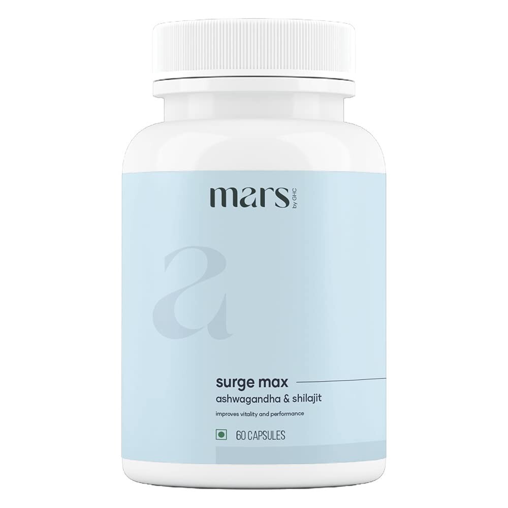 Mars by GHC Surge Max Contains Shilajit, Ashwagandha, Gokshura Safed Musli 60Cap