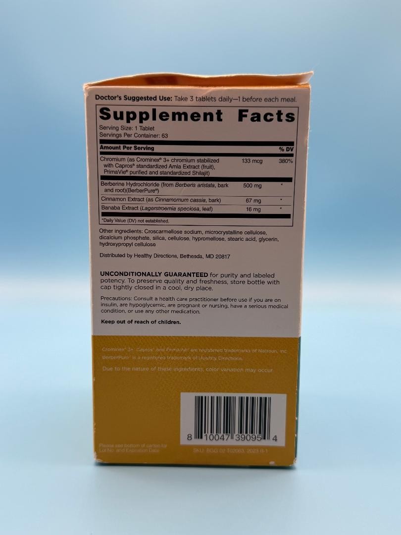 Doctors Preferred Glucogold Berberine 63 Capsules Blood Sugar Exp 03/26