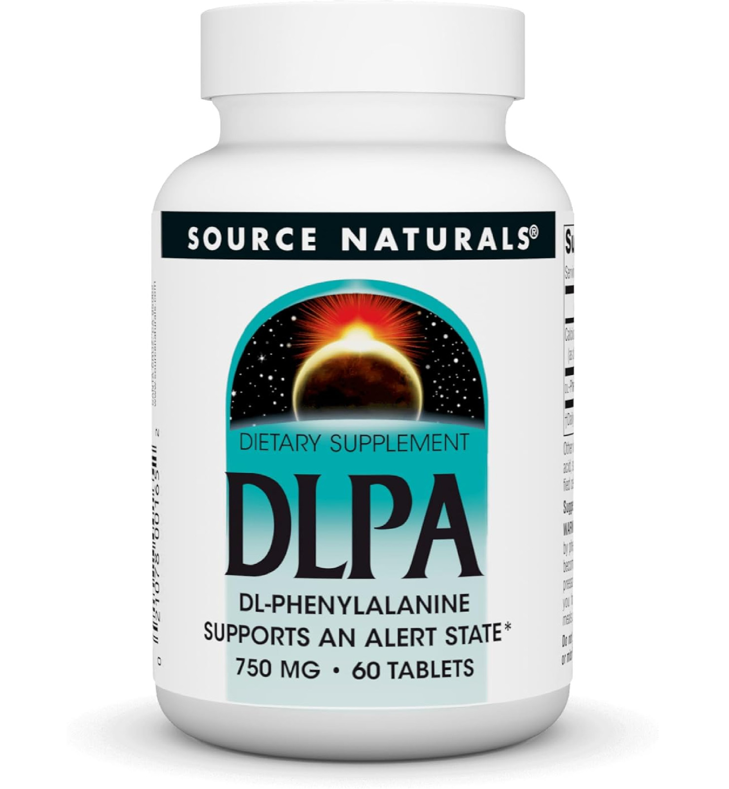 Source Naturals DLPA DL-Phenylalanine* – 750 mg – 60 Tablets